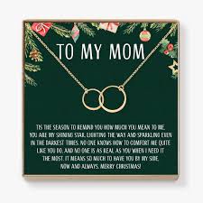 Mother's day gifts from daughter 2017, 60 best gift ideas. Christmas Gift For Mom Present Necklace Jewelry Xmas Gift Holiday Gift Gift Idea Mother Mom Gift Mother Daughter Double Circles Wish