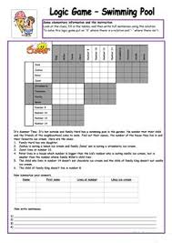 Don't miss our 'fun options' for an even better puzzle! English Esl Pool Worksheets Most Downloaded 11 Results