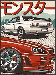 1920x1080 tuning, nissan skyline gt r r35, liberty walk, nissan gtr wallpapers hd / desktop and mobile backgrounds. Millones De Disenos Originales Hechos Por Artistas Independientes En 2021 Nissan Skyline Gtr Dibujos De Coches Ilustracion De Coches