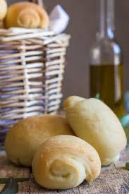 To make the buns, mix the flour, sugar, baking powder and salt in a freestanding mixer fitted with a dough hook. Homemade Olive Oil Bread Rolls Recipe An Italian In My Kitchen