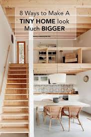 8 Ways To Make A Tiny Home Seem Bigger Eluxe Magazine Cabin Interior Design Small House Design Plans Tiny House Living