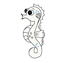 Draw another, larger, circle below the first. How To Draw A Seahorse Step By Step Easy Drawing Guides