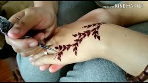 Jasa henna pengantin di samarinda. Tutorial Henna Daun By Henna Uthe Youtube