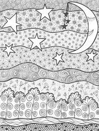 45 beautiful patterns for any skill level; Adult Coloring Pages Moon Sun Stars Coloring Home
