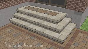 Patio Step Design For Corner 3 Steps 94 Wide Stoop Patio Steps Brick Steps Front Door Steps
