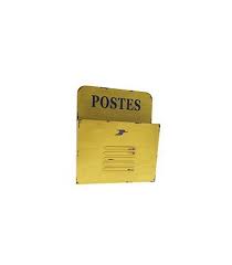 Range Courrier Mural En Metal Jaune Postes Range Courrier Rangement Boite De Rangement