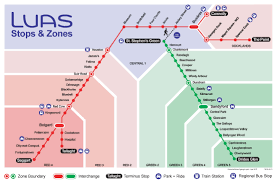 Luas City Center Light Rail Dublin Visit Dublin Route Map