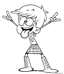 Lincoln loud house coloring pages. Luna Loud House Coloring Pages Printable
