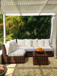 Directly Under India S Bedroom Balcony Is This Lovely Backyard Patio Hsn Island Living India Hicks Island Living Patio Decor
