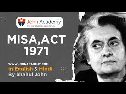 MISA, Act 1971 By Shahul John #ias #upsc #misa
