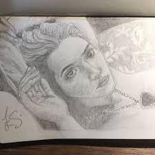 Pencil Sketch Of Rose Kate Winslet From Titanic Pencil Sketch Drawing Sketches Drawings