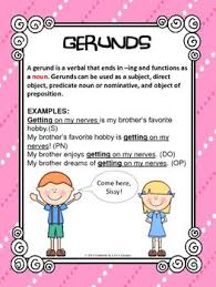 My biggest difficulty is sleeping through the night. Verbals Gerunds And Gerund Phrases Classroom Poster L 8 1a Gerund Phrases Classroom Posters Classroom