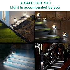 Solar power pink flamingo 3pc pack lawn deco garden landscape lamp outdoor light. Amazon Com Jsot 6 Pack Solar Deck Lights Bright 3 Led Stair Lights Auto On Off Waterproof Stainless Steel St Solar Deck Lights Led Stair Lights Outdoor Solar