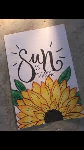 S U N F L O W E R Doodle Canvas Easy Drawings Easy Art For Kids