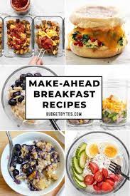 13 Make Ahead Breakfast Recipes For Busy Mornings Budget Bytes Make Ahead Breakfast Breakfast Recipes Breakfast Recipes Easy