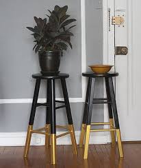 Modern Black And Gold Bar Stools Black Gold Bar Stools Dresser Rug Dipped Furniture Diy Bar Stools Decor