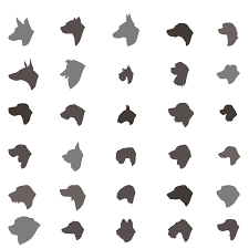 Dog Head Silhouette Icon Set Different Dos Breed Sign Dog Icon Dog Silhouette Dog Logo Design