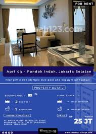 8.521 apartemen disewakan di jakarta selatan dari rp. Sewa Apartemen Daerah Kemang Aprt03 Pondok Indah Jaksel
