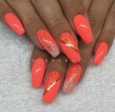 Coral acrylic nails summer acrylic nails glitter nails summer nails cute spring nails nails for kids dipped nails dream nails nagel gel. Pin By Olaru Anca On Nails Coral Acrylic Nails Coral Nails With Design Coral Nails