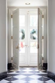 Doors and large windows are visible from the front view of the house plan drawing. Double Front Doors Design Ideas