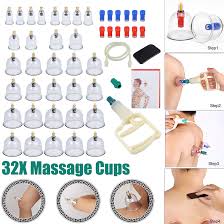 Details About 32 Cups Chinese Vacuum Cupping Set Massage Body Therapy Suction Acupuncture