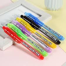 Amazon Com Invisible Ink Pen Maleden Upgraded Spy Pen Invisible Ink Pen With Uv Light Magic Marker For Secret Message And Kids Halloween Goodies Bags Toy 6pcs Office Products