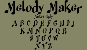 Melody Maker Harold S Fonts Lettering Fonts Music Notes Letters Hand Lettering Fonts