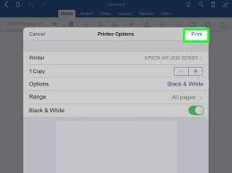 How To Print In Black And White On Word On Iphone Or Ipad