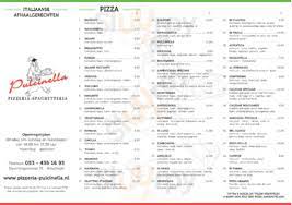 Pizzeria Pulcinella Enschede Origineel Menu En Prijzen