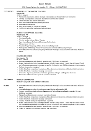 Master Teacher Resume Samples Velvet Jobs