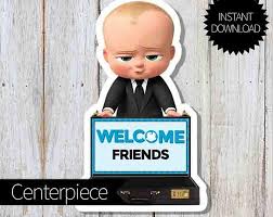 Boss Baby Birthday Party Printable Large Centerpiece Instant Download Dreamworks The Boss Baby Movie W Boss Baby Baby Birthday Themes Baby Birthday Party