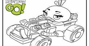 What makes angry bird printable coloring pages more fun is that it has simple designs with attractive bright colors. Angry Birds Go Kart Coloring Pages