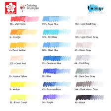 Sakura Koi Coloring Brush Pen Available In 48 Colours List 1 3