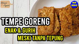 Cara buat potong tempe sesuai selera. Resep Tempe Goreng Enak Tanpa Tepung Youtube