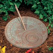 Our aluminum roman sundial pedestal measures 26h x 8 diameter base. Roman Garden Sundial Pedestal By Whitehall