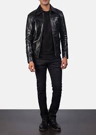 Mystical Black Leather Jacket Leather Jacket Shirt Collar Styles Leather Jacket Men