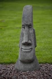 Archaeologists studied the location of the statues, or moai, and the platforms on which many of them stand, known as ahu. Large Easter Island Stone Head Garden Moai Easter Island Head Statues Lawn Ornaments Garden Ornaments Sculpture Easter Island Heads Easter Island