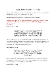 A wide variety of ramadan prayer options are available to you, such as technics, use, and material. Daily Ramadan Dua 1 To 30
