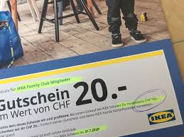 20 Gutschein Ikea Family Club Kaufen Auf Ricardo