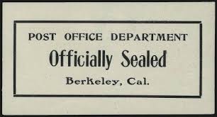 Black On White Typeset Post Office Seal Lox21 Berkeley Cal Issue Post Office Seal Post