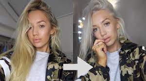 This will stop it from dying your skin, which can take days to get off. Dying My Hair Platinum Blonde Vlog Youtube