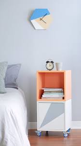 How To Turn The Ikea Eket Into A Rolling Bar Cart Or Bedside Table Bedside Table Ikea Bedroom Night Stands Ikea Eket