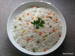 Macedonian, alluding to the mixture of nationalities in macedonia] Riz Blanc A La Macedoine De Legumes Food Rice Grains