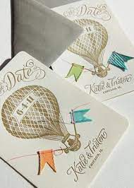 Hot Air Balloon Save The Dates Casamentos Convite
