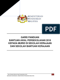 Pendahuluan pada 27 oktober 2017, kerajaan malaysia semasa pembentangan bajet tahun 2018 telah meluluskan pemberian bantuan awal persekolahan (bap). Garis Panduan Bantuan Awal Persekolahan 2018