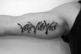 This phrase originated in 47 b.c., and it has carried legendary significance ever since. 60 Veni Vidi Vici Tattoo Designs For Men Julius Caesar Ideas