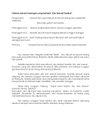 Contoh karangan aku sebuah kereta aku ialah sebuah kereta. Aku Sebuah Basikal