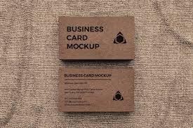 Kraft Paper Business Card Mockup Business Card Mock Up Business Cards Mockup Psd Folded Business Cards