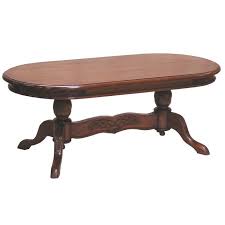 Shop oak oval pedestal coffee table at bellacor. Twin Pedestal Oval Coffee Table Mahogany Akd Furniture