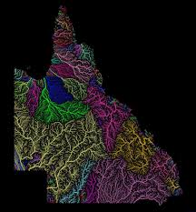 River Basins Of Queensland In Rainbow Colours Christmas Ornaments Rainbow Colors Australia Map